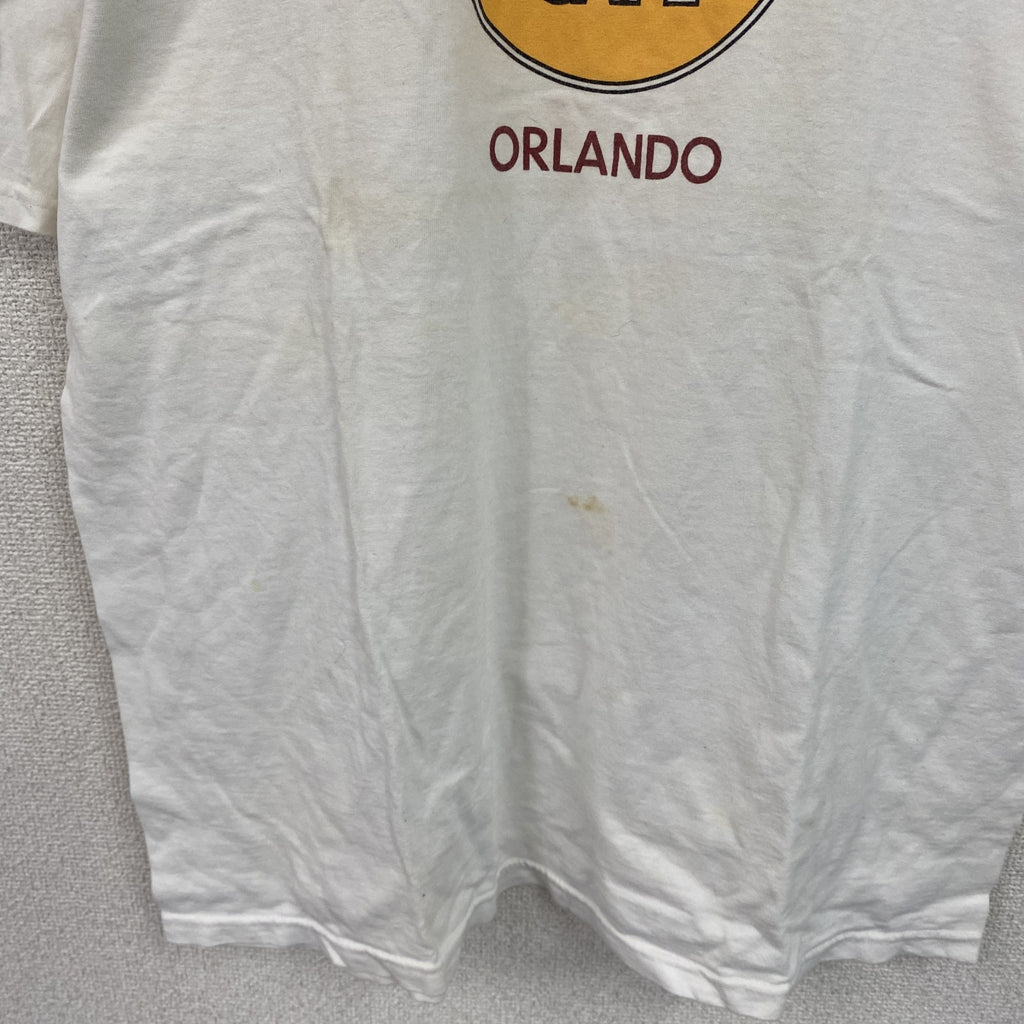 90s～　Hard Rock　ハードロック　半袖プリントTシャツ　ヴィンテージ　白　ホワイト　Lサイズ