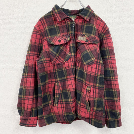 ～90s　Stillwater Supply CO　フルジップフリースジャケット/ボアジャケット　4つポケット　フラップポケット　ヴィンテージ　赤　レッド