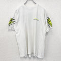 古着 used　半袖プリントTシャツ　ホワイト　白　レーシング　クルーネック　バックプリント　ワンポイント　シングルステッチ