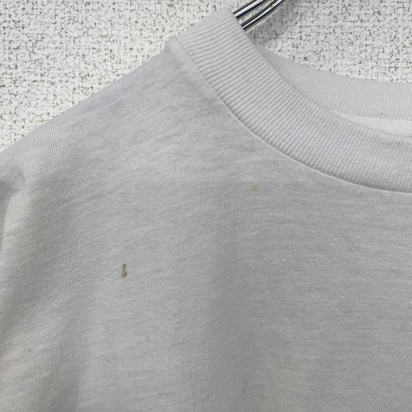 古着 used　半袖プリントTシャツ　ホワイト　白　レーシング　クルーネック　バックプリント　ワンポイント　シングルステッチ
