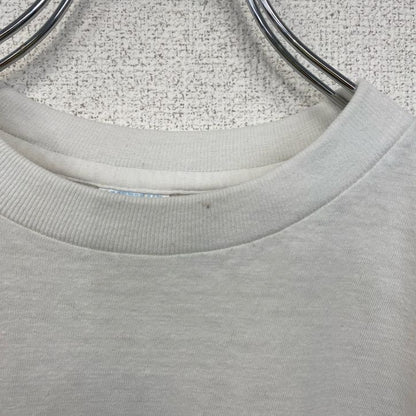 古着 used　半袖プリントTシャツ　ホワイト　白　レーシング　クルーネック　バックプリント　ワンポイント　シングルステッチ