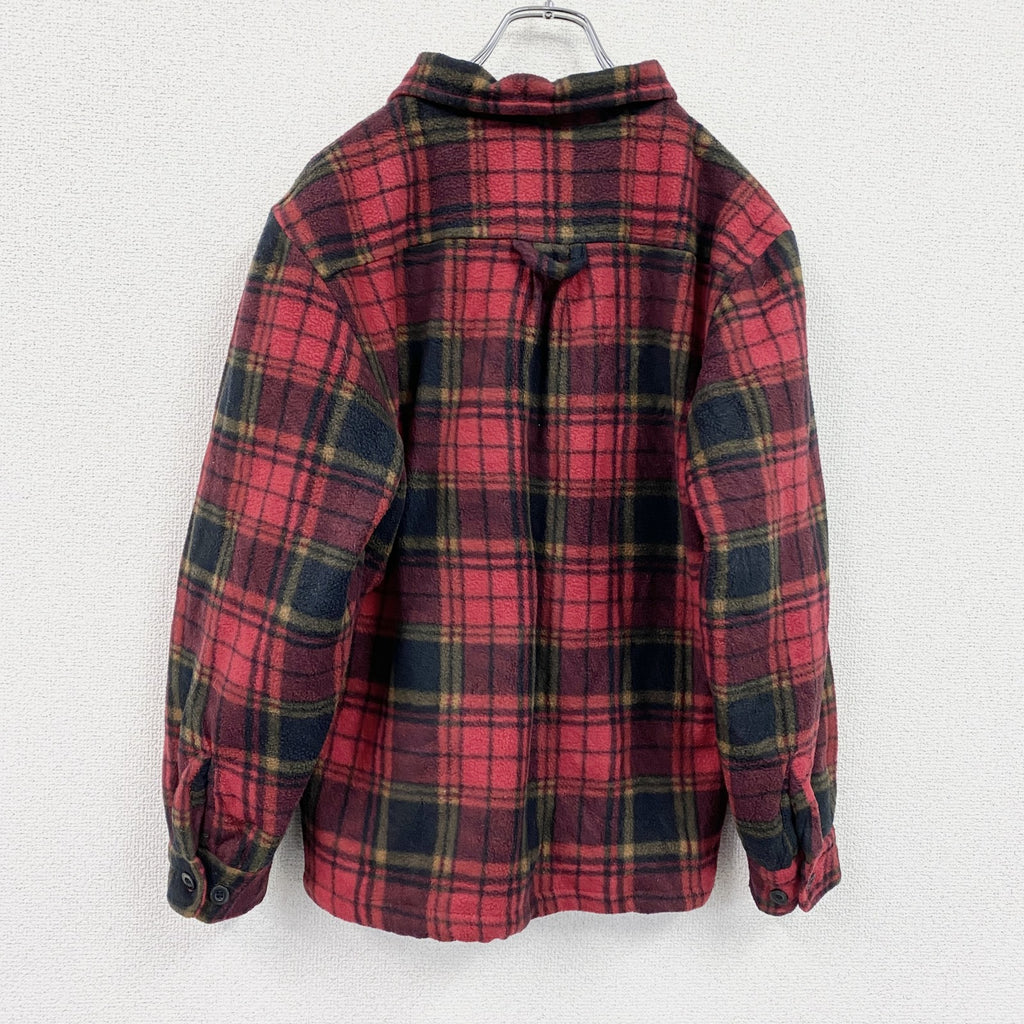 ～90s　Stillwater Supply CO　フルジップフリースジャケット/ボアジャケット　4つポケット　フラップポケット　ヴィンテージ　赤　レッド