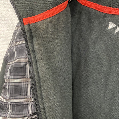 Reebok　リーボック　フルジップスウェットジャケット トラックジャケット　総柄　チェック柄　黒　3XLサイズ