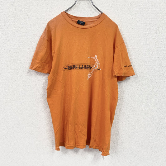 POLO SPORT　ポロスポーツ　半袖プリントTシャツ　オレンジ　Mサイズ