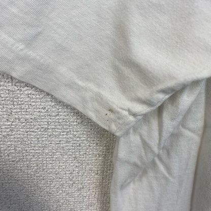 古着 used　半袖プリントTシャツ　ホワイト　白　レーシング　クルーネック　バックプリント　ワンポイント　シングルステッチ