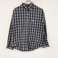 STUSSY　ステューシー　長袖ボタンダウンシャツ　チェック柄　マルチカラー　赤　レッド　紺　ネイビー