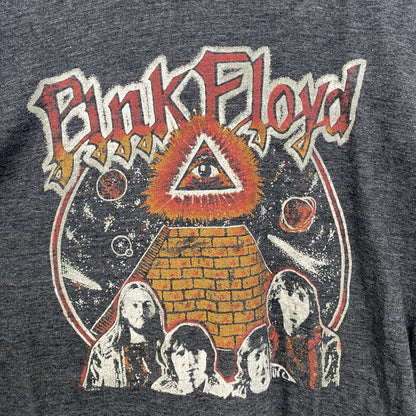 古着 used　半袖バンドプリントTシャツ　音楽　ピンクフロイド　プログレ　ロック　灰色　ダークグレー　Mサイズ