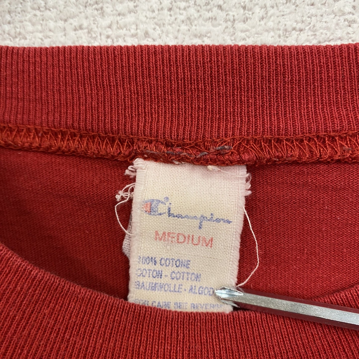 80s　Champion　チャンピオン　NBA　シカゴブルズ　半袖Tシャツ　シングルステッチ　トリコタグ　レッド　Mサイズ