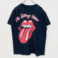 古着 used　半袖バンドプリントTシャツ　音楽　ローリングストーンズ　定番　ロック　黒　ブラック　Lサイズ