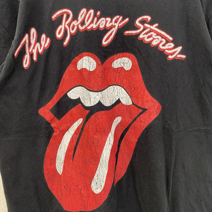 古着 used　半袖バンドプリントTシャツ　音楽　ローリングストーンズ　定番　ロック　黒　ブラック　Lサイズ