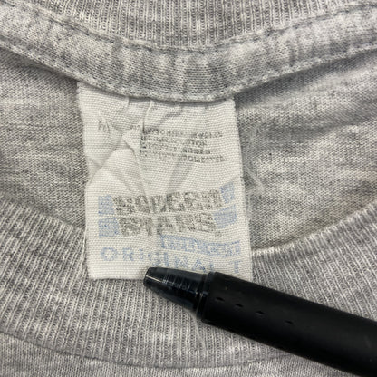 80s～　Screen Stars　スクリーンスターズ　半袖Tシャツ　シングルステッチ　刺繍ロゴ　霜降りグレー　Mサイズ