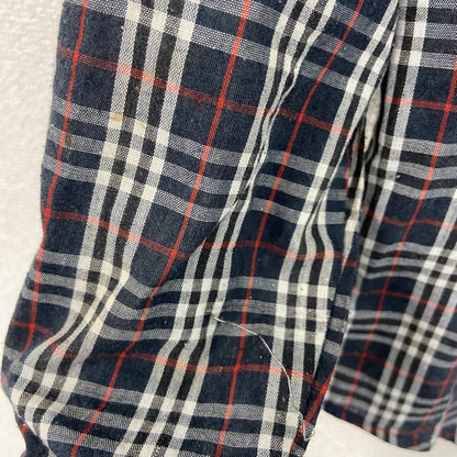 STUSSY　ステューシー　長袖ボタンダウンシャツ　チェック柄　マルチカラー　赤　レッド　紺　ネイビー