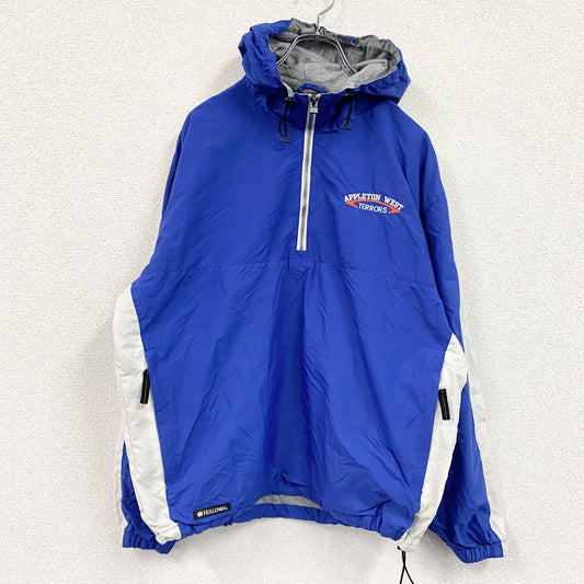 90s　Holloway　ハーフジップナイロンプルオーバージャケット　ヴィンテージ　青　ブルー　Sサイズ