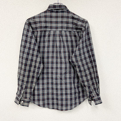 STUSSY　ステューシー　長袖ボタンダウンシャツ　チェック柄　マルチカラー　赤　レッド　紺　ネイビー