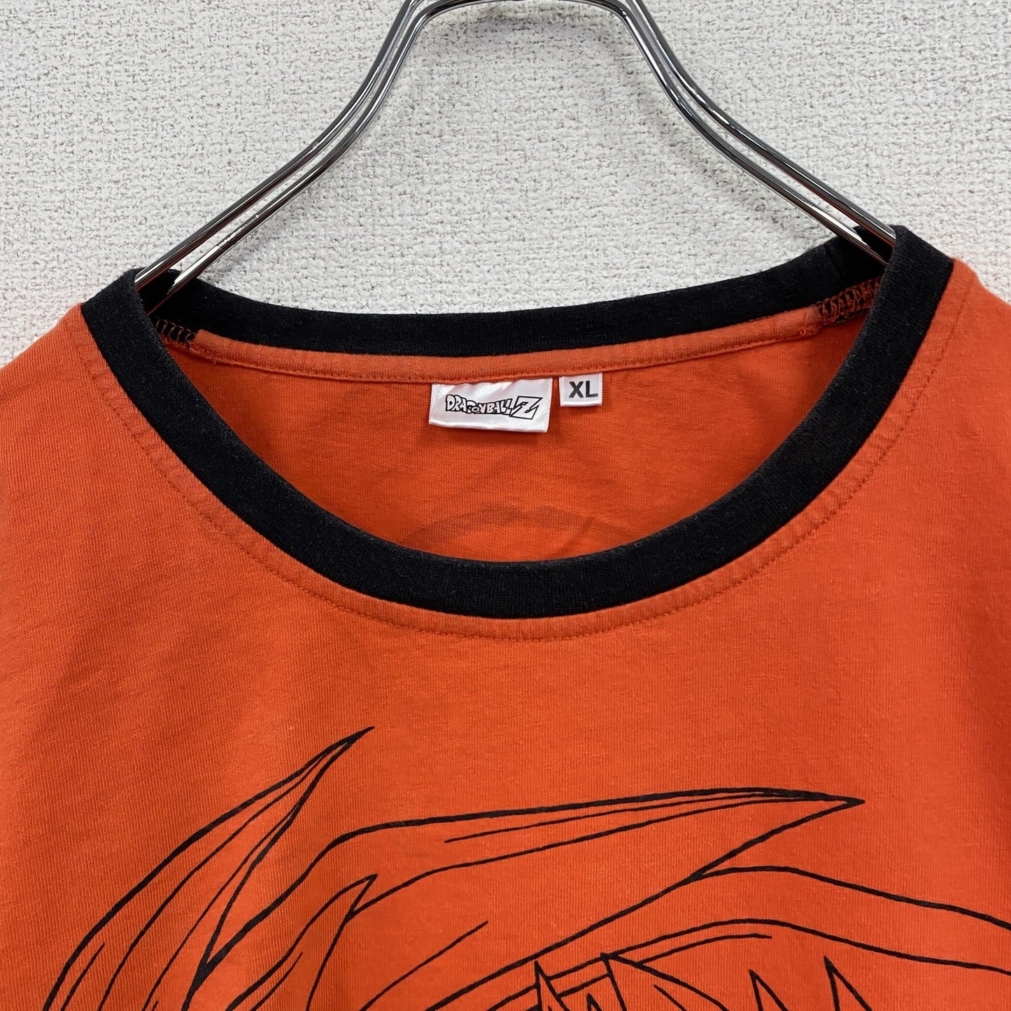 DRAGONBALL　ドラゴンボール　孫悟空　長袖Tシャツ/ロンT　アニメT　リンガーT　オレンジ　XLサイズ