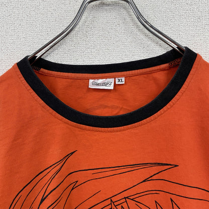 DRAGONBALL　ドラゴンボール　孫悟空　長袖Tシャツ/ロンT　アニメT　リンガーT　オレンジ　XLサイズ