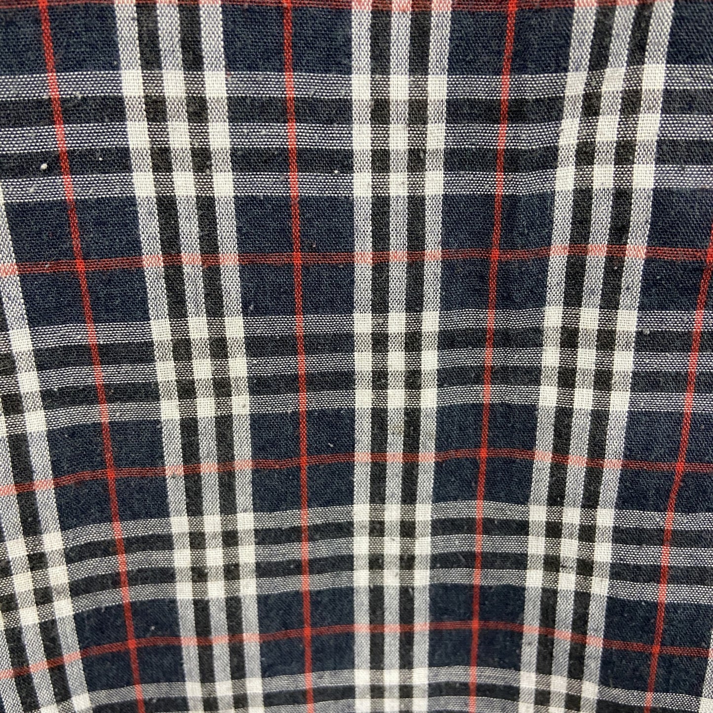 STUSSY　ステューシー　長袖ボタンダウンシャツ　チェック柄　マルチカラー　赤　レッド　紺　ネイビー