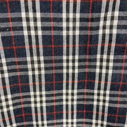STUSSY　ステューシー　長袖ボタンダウンシャツ　チェック柄　マルチカラー　赤　レッド　紺　ネイビー