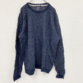 AMERICAN EAGLE　アメリカンイーグル　ニットセーター　バーズアイ　紺　ネイビー　2XLサイズ