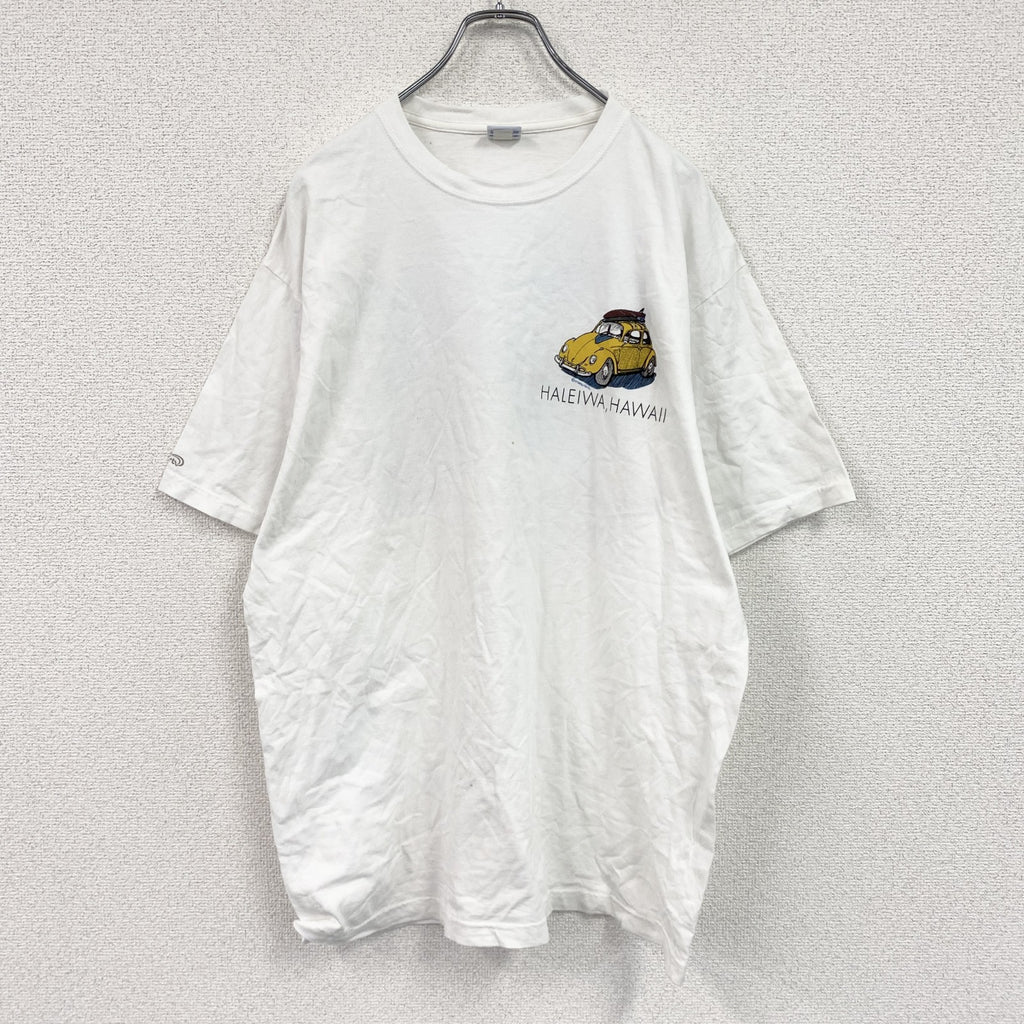 ～00s　Crazy Shirts　クレイジーシャツ　半袖プリントTシャツ　ハワイ　ヴィンテージ　白　ホワイト　Lサイズ