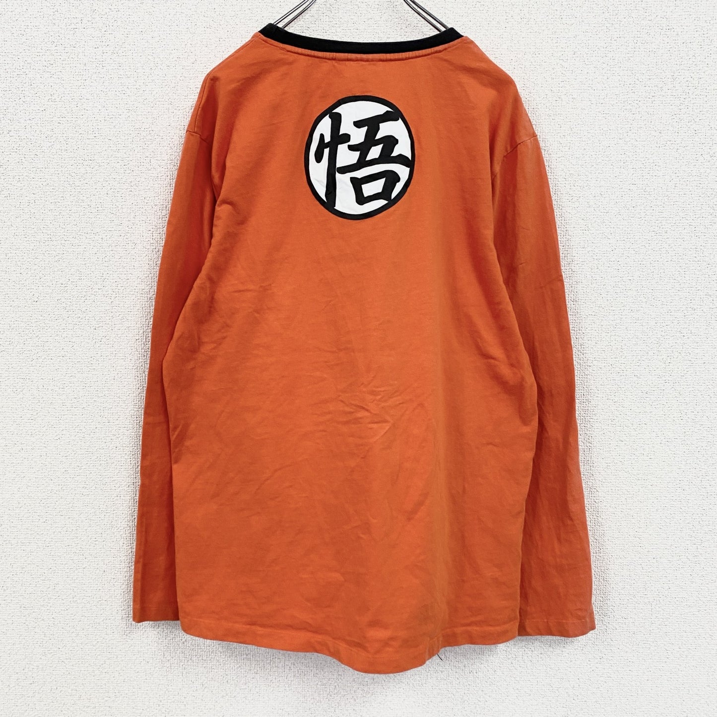 DRAGONBALL　ドラゴンボール　孫悟空　長袖Tシャツ/ロンT　アニメT　リンガーT　オレンジ　XLサイズ
