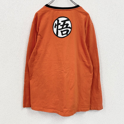 DRAGONBALL　ドラゴンボール　孫悟空　長袖Tシャツ/ロンT　アニメT　リンガーT　オレンジ　XLサイズ