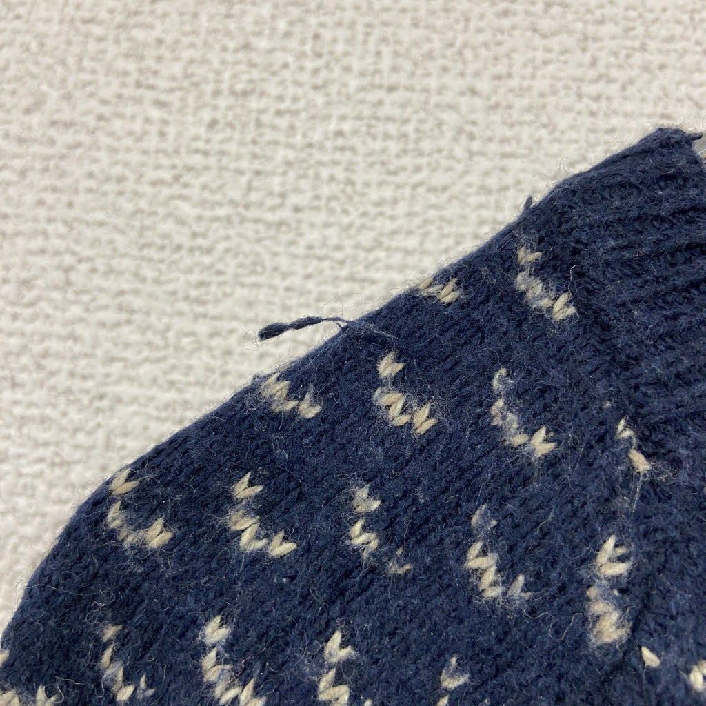 AMERICAN EAGLE　アメリカンイーグル　ニットセーター　バーズアイ　紺　ネイビー　2XLサイズ
