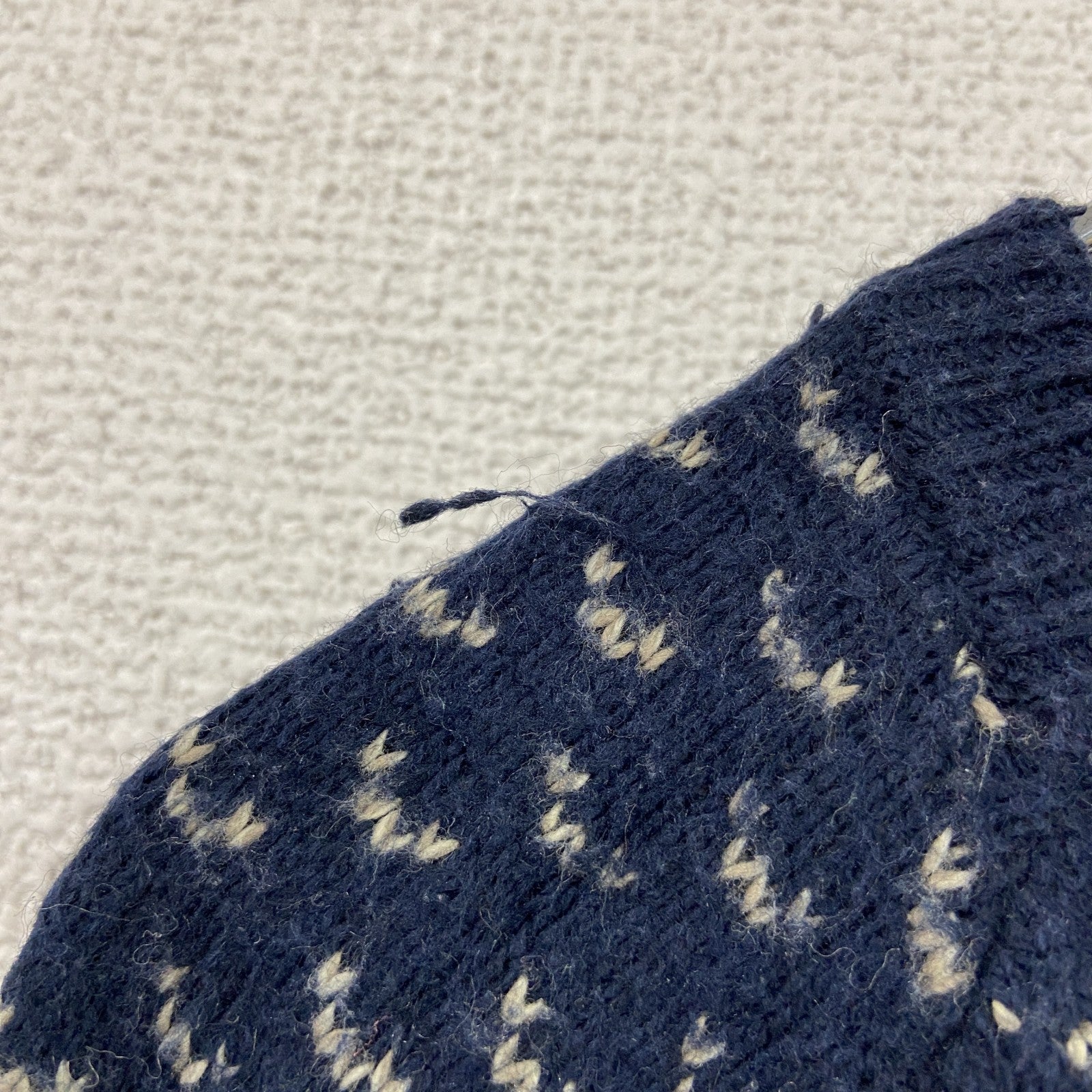 AMERICAN EAGLE　アメリカンイーグル　ニットセーター　バーズアイ　紺　ネイビー　2XLサイズ
