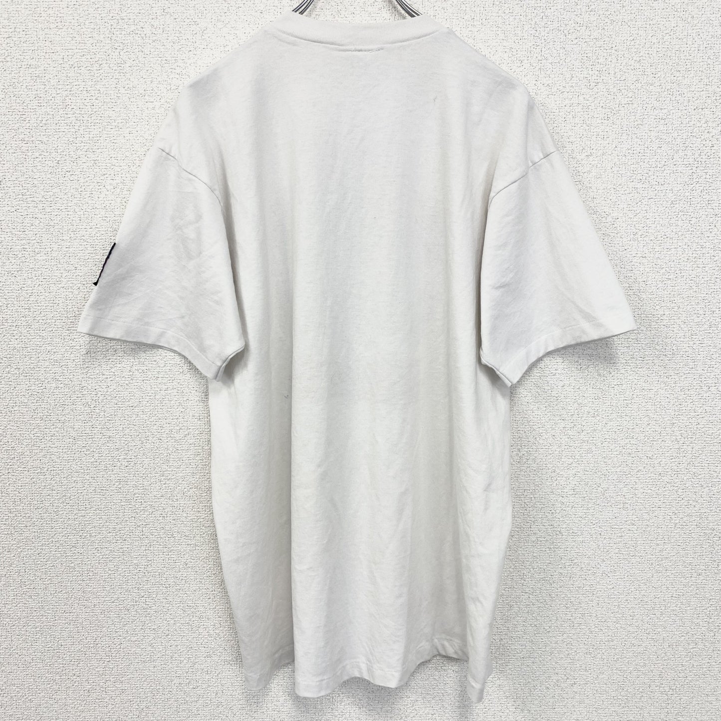 古着 used　90s　半袖熊プリントTシャツ　シングルステッチ　ヴィンテージ　クルーネック　白　ホワイト　XLサイズ