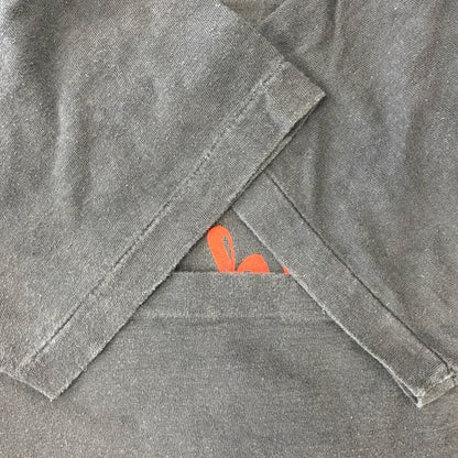 古着 used　半袖プリントTシャツ　英字　灰色　ダークグレー　100%コットン　シングルステッチ　XLサイズ