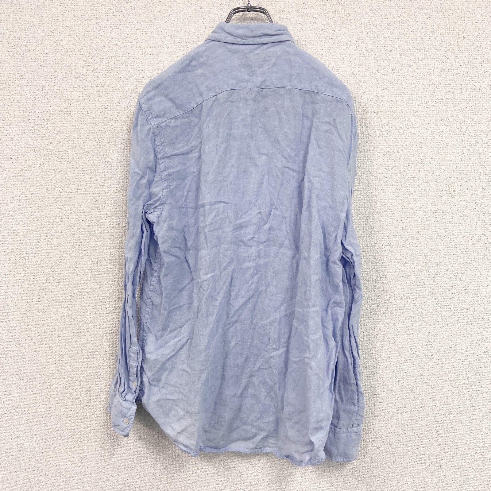 Polo Ralph Lauren　ポロラルフローレン　RELAXED FIT　長袖リネンシャツ　ブルー　Lサイズ