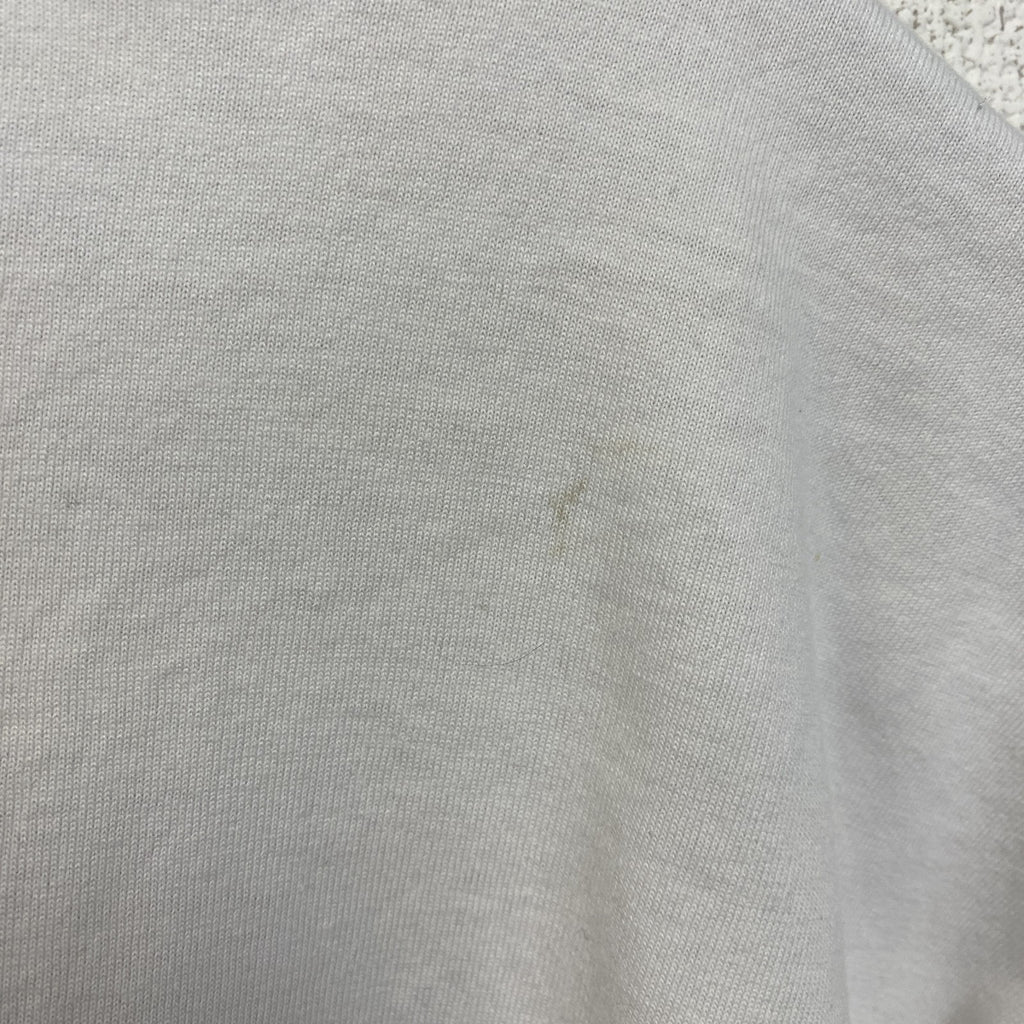 古着 used　90s　半袖熊プリントTシャツ　シングルステッチ　ヴィンテージ　クルーネック　白　ホワイト　XLサイズ