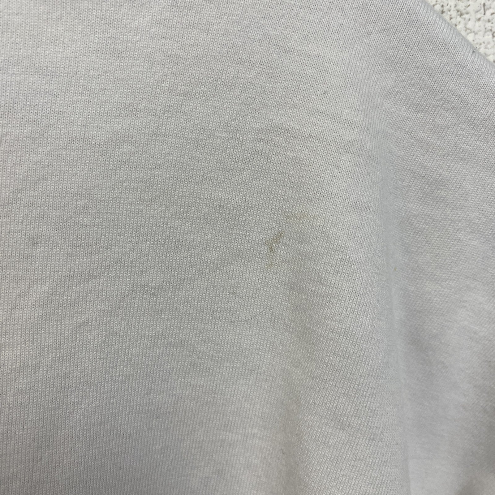 古着 used　90s　半袖熊プリントTシャツ　シングルステッチ　ヴィンテージ　クルーネック　白　ホワイト　XLサイズ