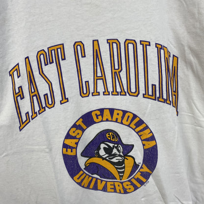 古着 used　半袖プリントTシャツ　クルーネック　カレッジ系　USA製　コットン100%　レトロデザイン　ホワイト　XLサイズ