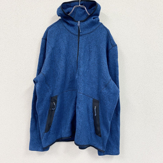 LANDS’END　ランズエンド　フルジップフリースパーカー　青　ブルー　XLサイズ