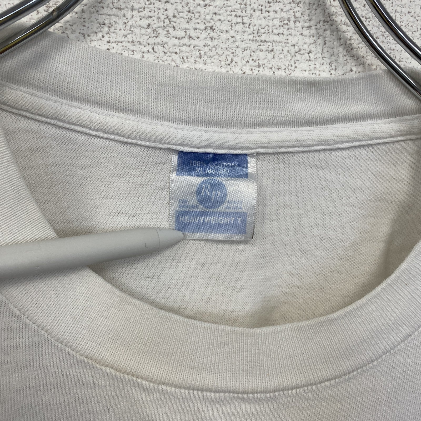 古着 used　半袖プリントTシャツ　クルーネック　カレッジ系　USA製　コットン100%　レトロデザイン　ホワイト　XLサイズ