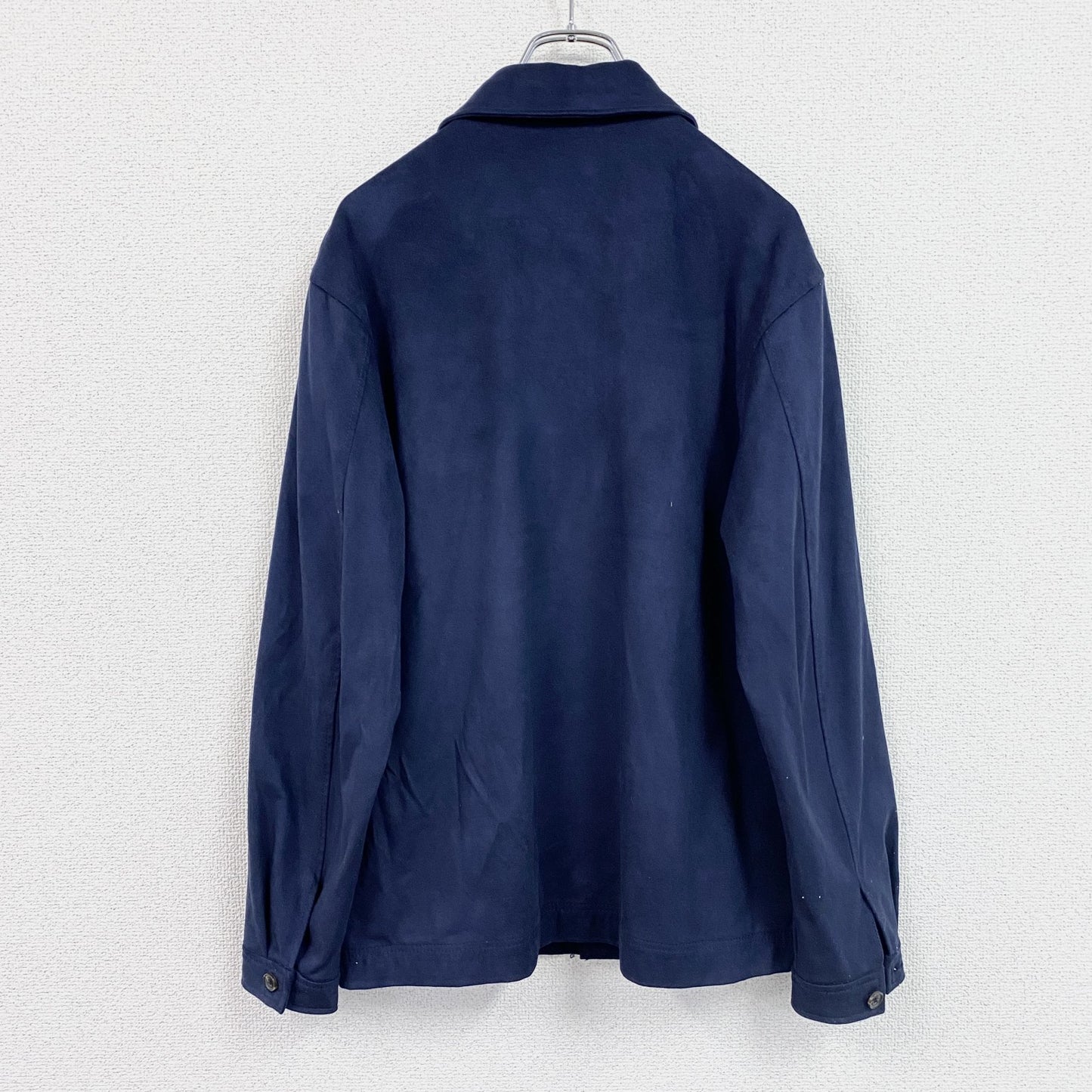 ZARA　ザラ　フェイクスウェードシャツジャケット　デカポケット　紺　ネイビー　Mサイズ