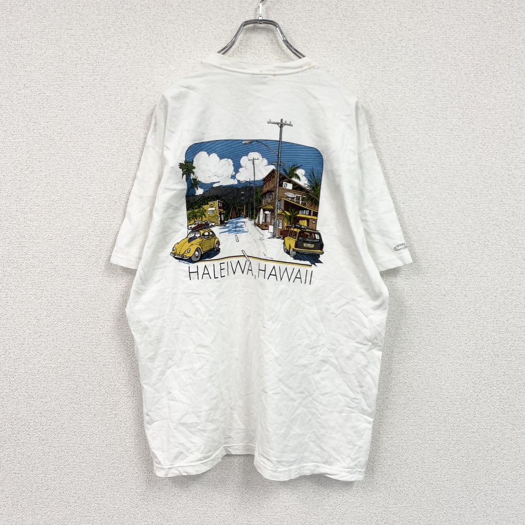 ～00s　Crazy Shirts　クレイジーシャツ　半袖プリントTシャツ　ハワイ　ヴィンテージ　白　ホワイト　Lサイズ