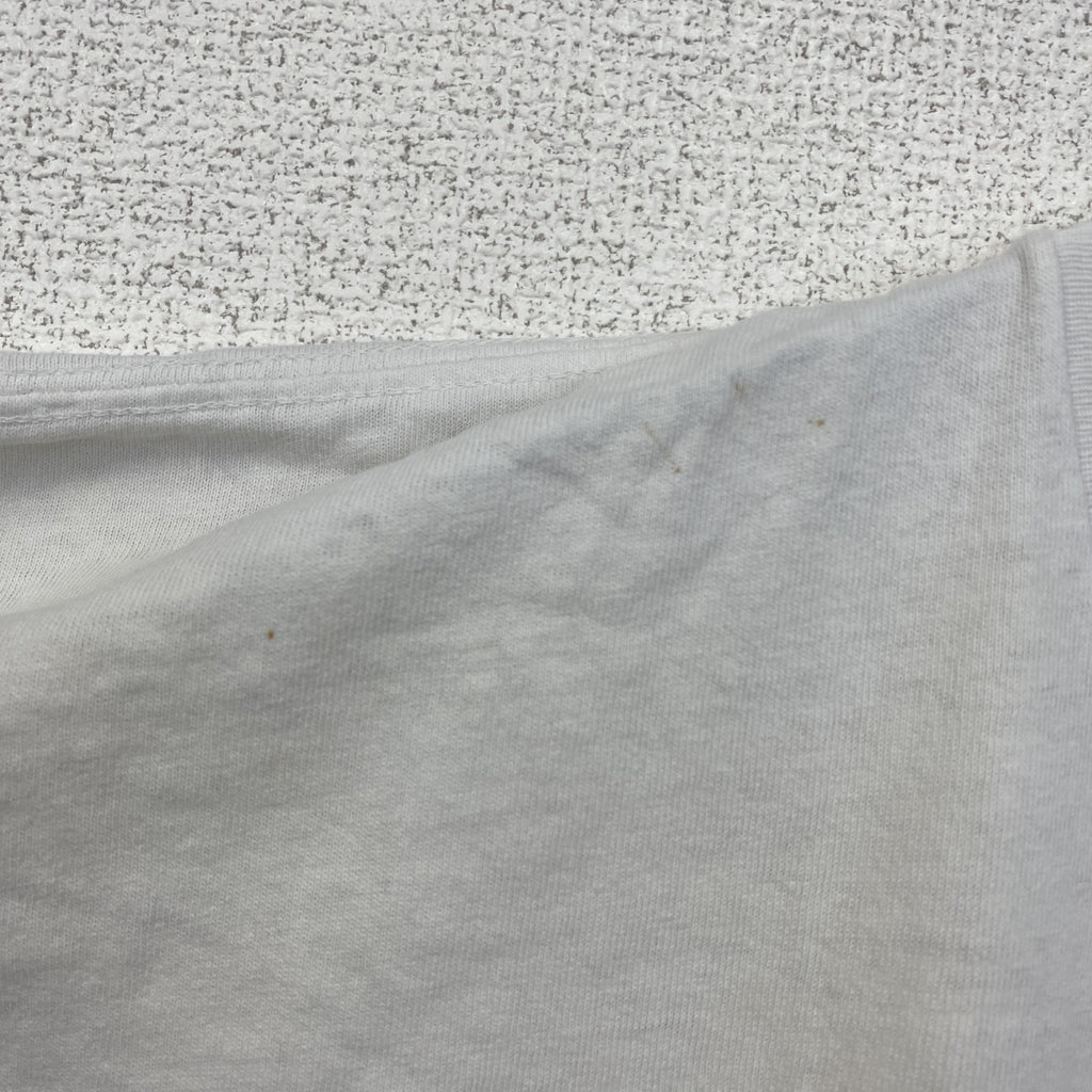 古着 used　半袖プリントTシャツ　クルーネック　カレッジ系　USA製　コットン100%　レトロデザイン　ホワイト　XLサイズ