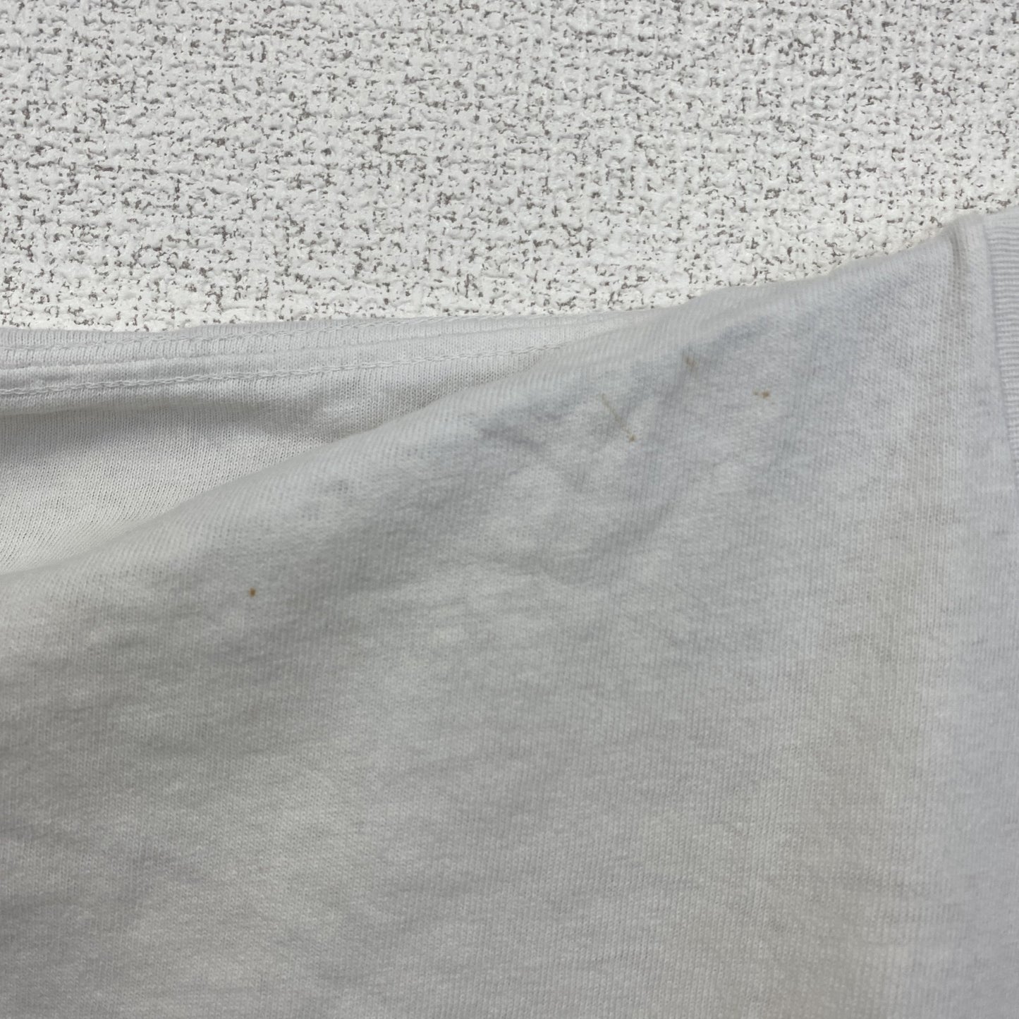古着 used　半袖プリントTシャツ　クルーネック　カレッジ系　USA製　コットン100%　レトロデザイン　ホワイト　XLサイズ