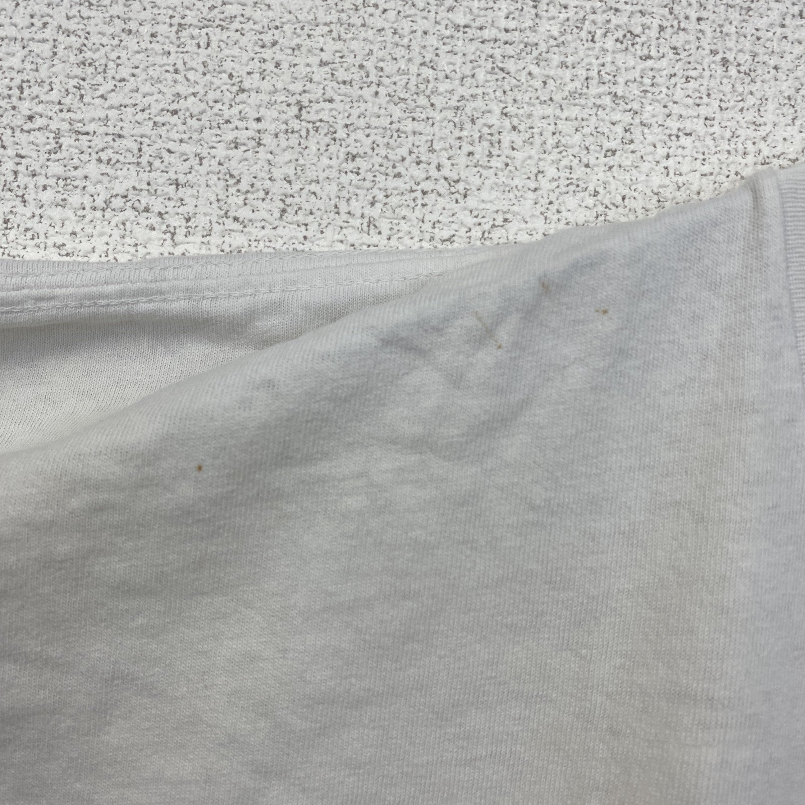 古着 used　半袖プリントTシャツ　クルーネック　カレッジ系　USA製　コットン100%　レトロデザイン　ホワイト　XLサイズ