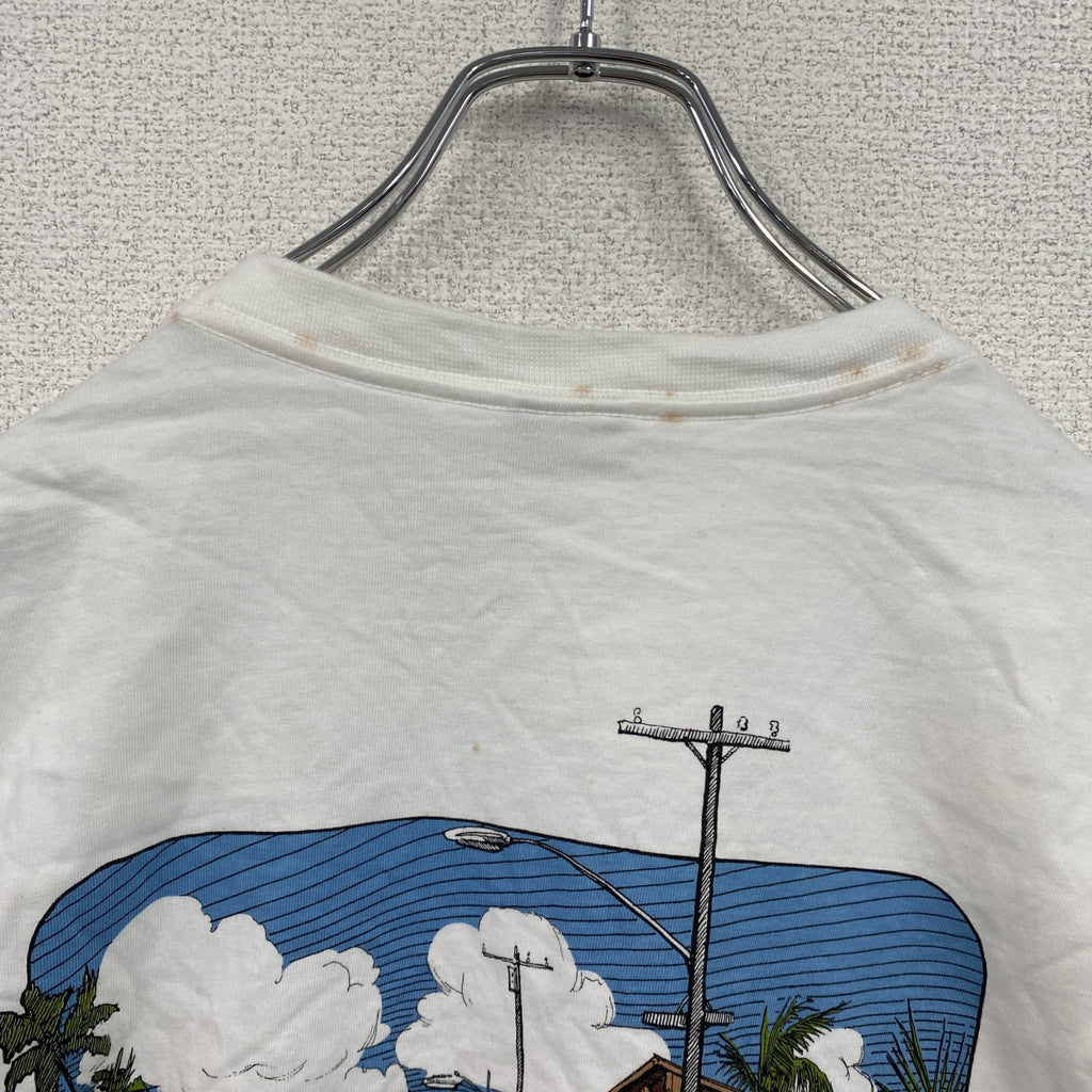 ～00s　Crazy Shirts　クレイジーシャツ　半袖プリントTシャツ　ハワイ　ヴィンテージ　白　ホワイト　Lサイズ