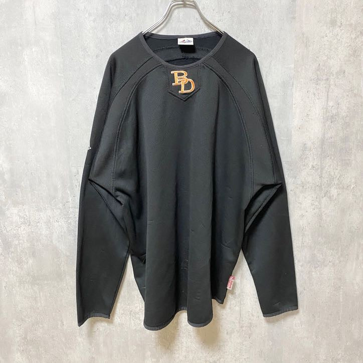 古着 used　Majestic　マジェスティック　長袖ロゴ刺繍スウェット　トレーナー　PORTER　黒　ブラック　XLサイズ