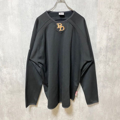 古着 used　Majestic　マジェスティック　長袖ロゴ刺繍スウェット　トレーナー　PORTER　黒　ブラック　XLサイズ
