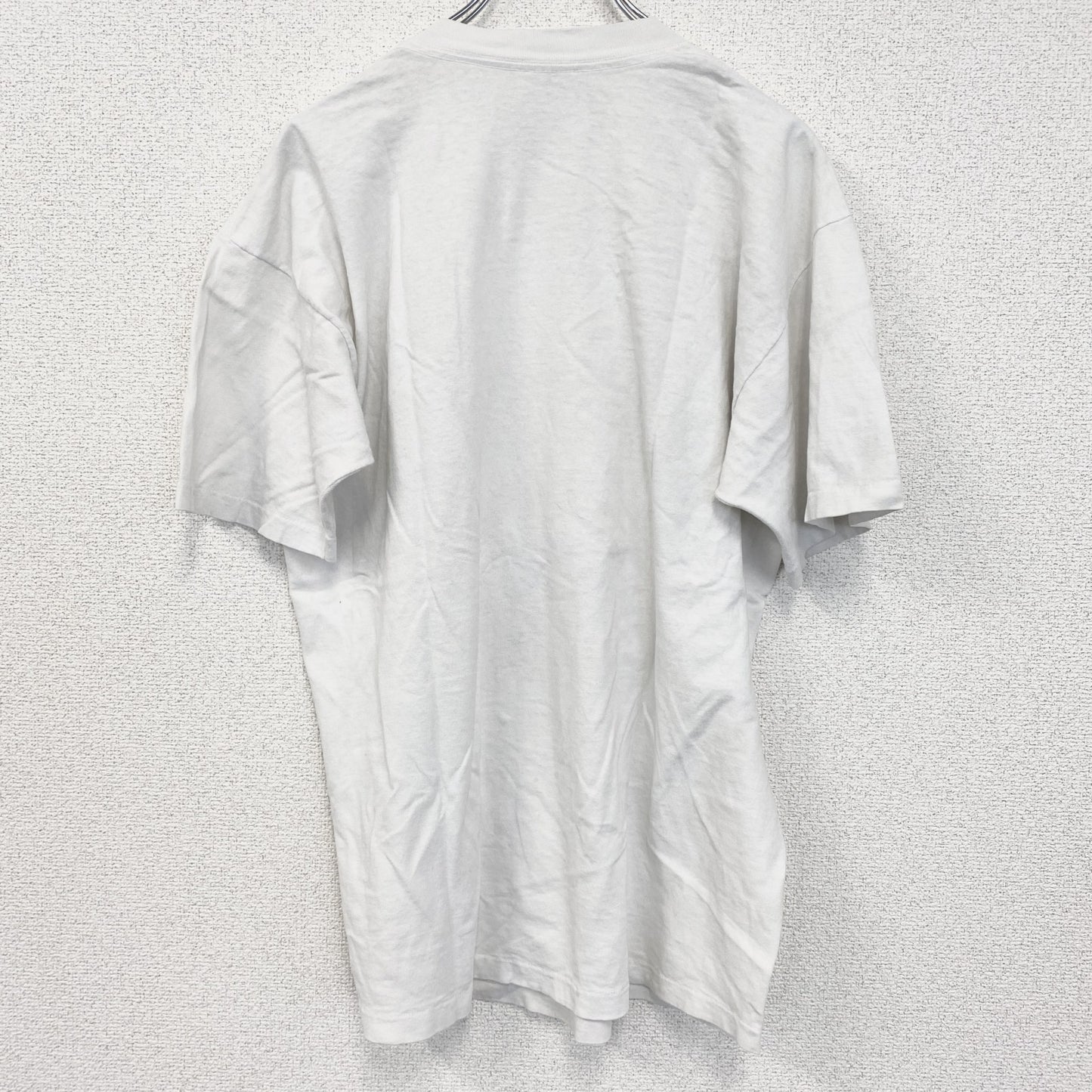 古着 used　半袖プリントTシャツ　クルーネック　カレッジ系　USA製　コットン100%　レトロデザイン　ホワイト　XLサイズ