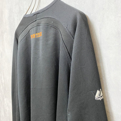 古着 used　Majestic　マジェスティック　長袖ロゴ刺繍スウェット　トレーナー　PORTER　黒　ブラック　XLサイズ