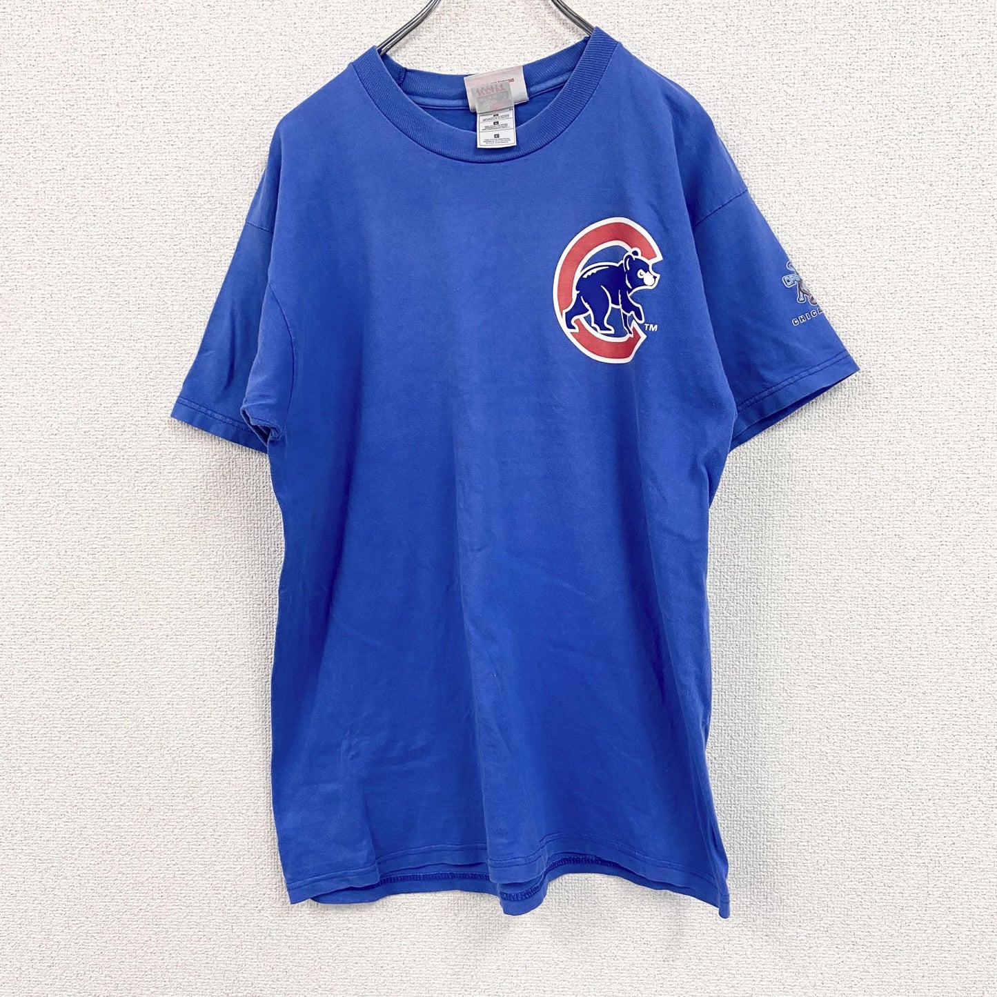 00s　FRUIT OF THE LOOM　サミーソーサ　シカゴカブス　半袖プリントTシャツ　青　ブルー　Lサイズ