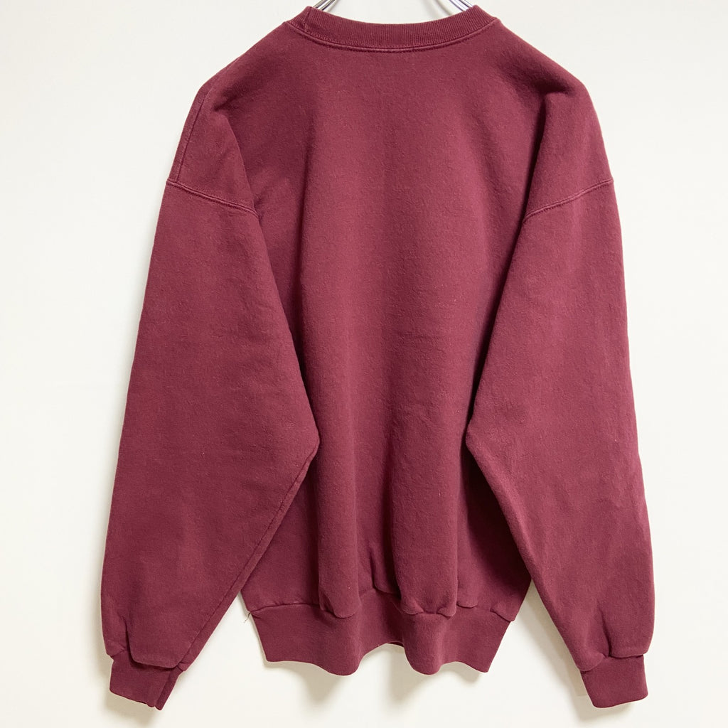～90s　Hanes ヘインズ　長袖刺繍スウェット/トレーナー　熊　アニマル　ヴィンテージ　Mサイズ