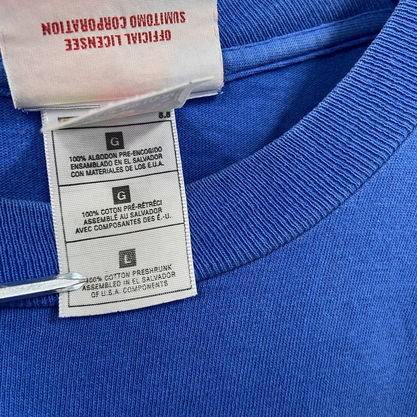 00s　FRUIT OF THE LOOM　サミーソーサ　シカゴカブス　半袖プリントTシャツ　青　ブルー　Lサイズ