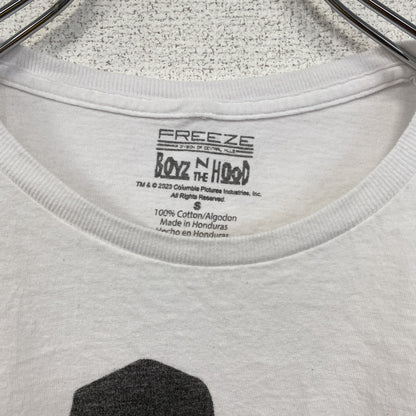 古着 used　半袖映画プリントTシャツ　ボーイズンザフッド　アイスキューブ　レトロデザイン　白　ホワイト　Sサイズ
